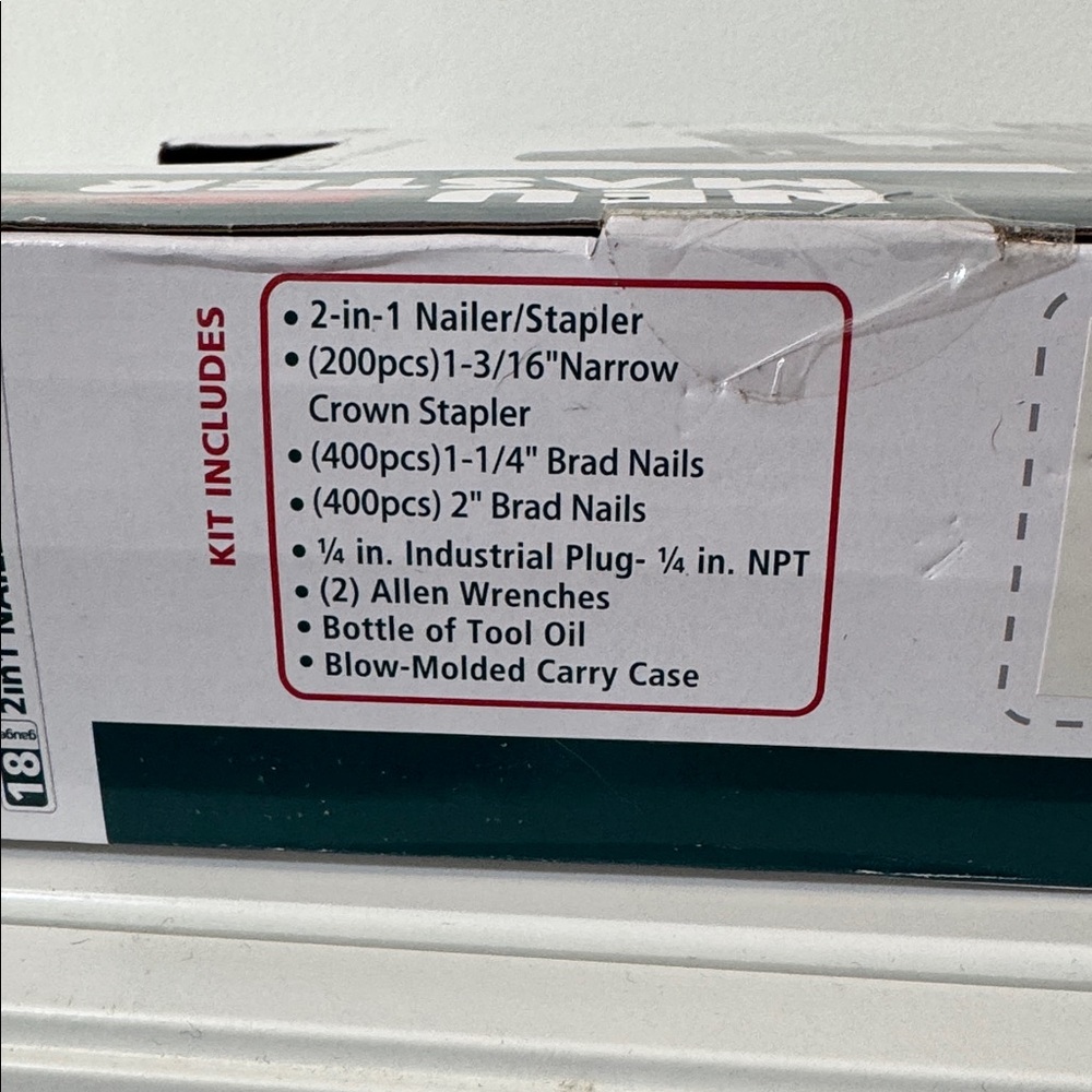 NIB!!!!  Never opened . 2-in-1 Nailer and Stapler Kit - Picture 2 of 4